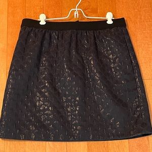 Loft Navy Metallic Skirt